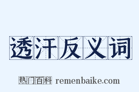 透汗反义词是什么意思的图片
